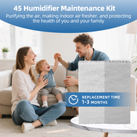 Filtre à eau pour humidificateur A45, filtre à mèche de remplacement compatible avec l'évaporateur d'humidificateur pour toute la maison, 2 pièces