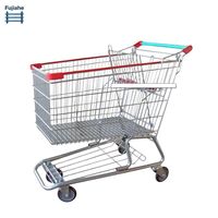 Carrinho de Compras Colorido 2 Andares em Metal para Supermercado, Loja de Conveniência, Varejo e Boutique, Atacado