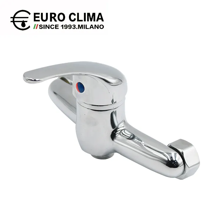 EURO CLIMA Corps en alliage de zinc Robinet de douche à poignée solaire en zinc Robinet de douche à capuchon hexagonal en acier inoxydable