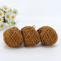 Shiny Gold Silver 1mm 2mm Slub Yarn Handmade DIY Knitting Blended Yarn 20g Ball for Doll Hairpin Edge Embroidery for Hand