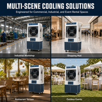 Refroidisseur d'air industriel en gros, réservoir 140L, 380W, prix direct usine, 40 HQ, 136 unités, OEM ODM CE CB, modèle tour, en vrac