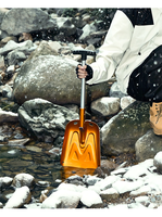 Pelle à neige légère et portable, professionnelle, pour le camping, les situations d'urgence en voiture, la survie, en aluminium, pliable, droite