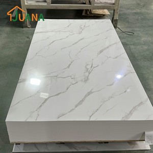 Panneaux muraux intérieurs imperméables en PVC marbré brillant UV, alternative aux carreaux de marbre traditionnels - Product Image 3