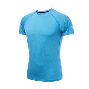 T-shirt de sport moulant à manches courtes pour homme, séchage rapide, haute élasticité, noir et bleu, pour la course, le fitness et le basketball - Product Image 4