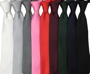 Nam đám cưới bên Chất lượng cao rắn màu Cà Vạt kinh doanh người đàn ông giản dị thời trang đồng bằng rộng Polyester quan hệ - Product Image 2