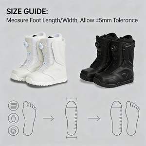 <span class=keywords><strong>Botas</strong></span> de Esquí Profesionales Talladas y Curvadas, Forradas de Lana, Cálidas, con Suela de Goma Resistente al Desgaste, <span class=keywords><strong>Botas</strong></span> de Snowboard para Todo Tipo de Montaña - Product Image 5