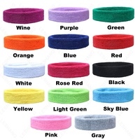 Headband Olahraga Rajut Penyerap Keringat dari Polyester dengan Logo Bordir Custom untuk Lari dan Bersepeda