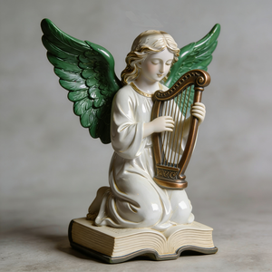 Statua di <span class=keywords><strong>Angelo</strong></span> in Preghiera, Figurina Religiosa <span class=keywords><strong>con</strong></span> <span class=keywords><strong>Ali</strong></span> <span class=keywords><strong>Nere</strong></span>, Decorazione per la Casa, Ornamento Commemorativo - Product Image 2