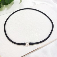 Nouvelle tendance bohème élastique Silicone collier perle mer bleu pierre précieuse cristal Sports de plein air mode collier bijoux en gros