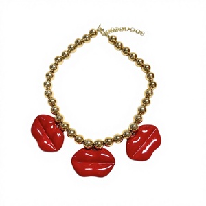 Nuova Collezione: Collana con Ciondolo in Lega di Zinco Placcata Oro 18k, Gioielli alla Moda, Collana con Perline, <span class=keywords><strong>Regalo</strong></span> <span class=keywords><strong>per</strong></span> Matrimonio - Product Image 2