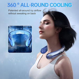 Ventilador de cuello sin aspas portátil �C recargable, pantalla digital, refrigeración manos libres - Product Image 5