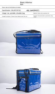Bolsa Térmica para Entrega de Alimentos, Pizza, <span class=keywords><strong>Comida</strong></span> para Llevar, 600D OEM, Plegable, Mochila Térmica para Motocicleta con Compartimento - Product Image 2
