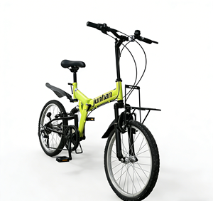 Vélo pliable JUNHAN en alliage d'aluminium, jantes 20 pouces, 6 vitesses, freins V-Brake, entièrement amorti, pour hommes et femmes, OEM/ODM - Product Image 3