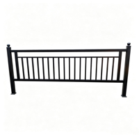 Balustrade en aluminium à double tube supérieur pour balcon, couleur personnalisée, pour rénovation extérieure de maison, villa et appartement