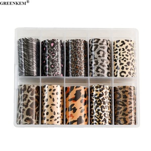 Láminas de Transferencia de Papel con Estampado de Animales (Leopardo y <span class=keywords><strong>Serpiente</strong></span>) para Decoración de <span class=keywords><strong>Uñas</strong></span>, en Caja, 4*100CM, Rollo de Lámina de Transferencia para <span class=keywords><strong>Uñas</strong></span> Otoño-Invierno - Product Image 6