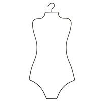2025 Durable argent métal cintre corps forme métal Bikini maillots de bain cintre pour adultes enfants garde-robe maillot de bain