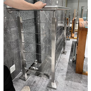 Terraza exterior Balaustrada Escalera Pasamanos 304 Acero inoxidable Balcón Barandilla Accesorio Patio Escalera Sistema de barandilla de vidrio - Product Image 6