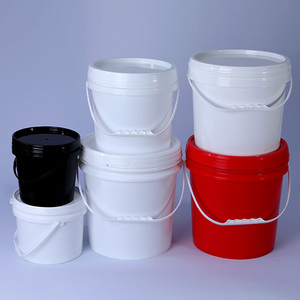 Seau en <span class=keywords><strong>plastique</strong></span> PP rond de qualité alimentaire avec couvercle et poignée pour le stockage et l'emballage, vente en gros directe usine chinoise - Product Image 1