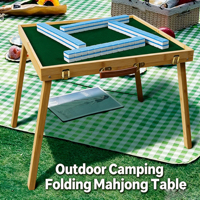 Nouveau jeu de Mahjong portable pliable pour l'extérieur, style panneau, idéal pour dortoir et terrain herbeux, avec tuiles de style petit moineau