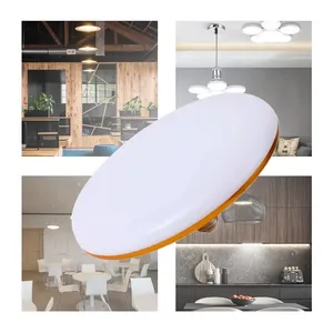 <strong>LED</strong> <strong>Bulb</strong> AC 220v <strong>E27</strong> Base Household Energy Saving Lamp 15W Indoor Lighting Flying Saucer Light 6500k Ceiling Lamp Garage Light - Product Image 6