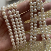 Fils de Perles Rondes Crème Claire 6mm Petites Perles Libres pour Décoration de Bijoux, Diamètre 4mm, Stock en Vente