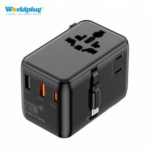 Adaptador de Viaje Universal Multi-Puerto PD de 70W, Cargador Rápido para Teléfonos Móviles y Portátiles, Cable de Cobre de 10A, Adaptador Eléctrico Universal - Product Image 1