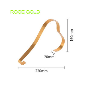 Présentoir de chaussures à talons hauts en acier inoxydable titane doré, support de chaussure élastique en métal or rose pour boutique exclusive - Product Image 5