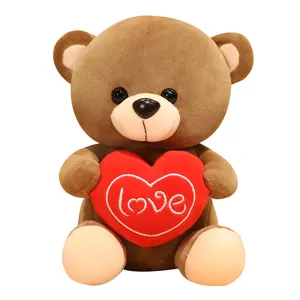 OEM Offered Hot Cute Lovely Gift Box Valentine's Day Gift Heart Teddy Bears Bulk Big Teddy Bear Stuffed Teddy Bear Plush Toys