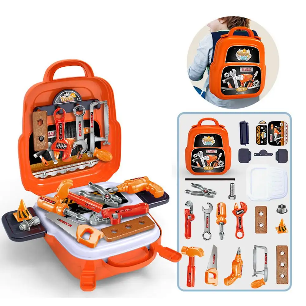 Pretend Play Construction Toy Tools Toddler Tool Set with Electric Toy Drill Tool Box for Kids for Toddlers Kids Boys