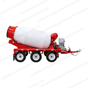 2 CBM triaxial TRỘN BÊ TÔNG Trailer điều khiển thủy lực nâng bê tông trộn Trailer - Product Image 1