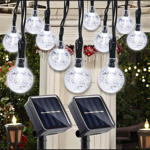 Guirlande lumineuse <span class=keywords><strong>solaire</strong></span> d'extérieur IP65 à intensité variable, <span class=keywords><strong>boule</strong></span> à bulles en cristal, 30 LED, 6,5 m, décoration de Noël, mariage, fête, rue, <span class=keywords><strong>jardin</strong></span> - Product Image 5