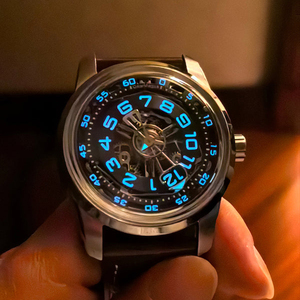 นาฬิกาข้อมือจักรกลอัตโนมัติ ระบบ Jumping Hour รุ่น SW200 โครงกระดูก ตัวเรือนสแตนเลสสตีล 316L กระจกแซฟไฟร์ สำหรับผู้ชาย รับผลิตแบบ OEM - Product Image 2