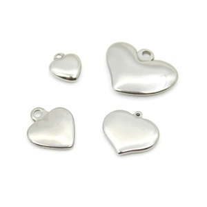 จี้รูปหัวใจสแตนเลส Anno Jewelry ผิวเรียบ สำหรับทำเครื่องประดับ DIY สร้อยข้อมือ สร้อยคอ - Product Image 3