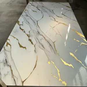 Panel Laminado para Techo con Recubrimiento UV, Lámina de Mármol de 4mm, Plástico PVC, Cualquier Color Es Posible, Se Acepta Servicio Personalizado - Product Image 1