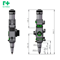 Tête de découpe laser Raytools BT240S 2D 3D 4KW à mise au point manuelle pour machine de découpe laser à fibre