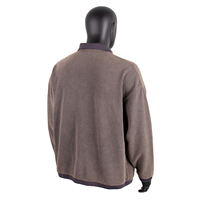 T-shirt à manches longues gaufrées pour homme, col en V, coupe carrée, délavé à l'acide, épaules tombantes, 100% coton épais de haute qualité