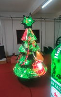 Pleine couleur 360 degrés flexible personnalisé en forme de vidéo intérieur extérieur publicité vidéo mur décoration de noël affichage à LED