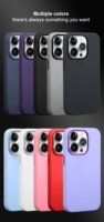 Coque de téléphone antichoc en silicone liquide avec anneau caméra en aluminium personnalisé OEM, couleurs variées, magnétique, pour iPhone 15 Pro Max
