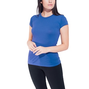 Camiseta de mujer de la mejor calidad, Camiseta de cuello redondo con patrón de marca personalizado para mujer de talla grande de proveedor de Bangladesh - Product Image 4