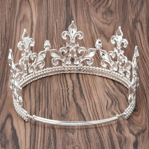 QS Réglable <span class=keywords><strong>Roi</strong></span> <span class=keywords><strong>Couronne</strong></span> Alliage mâle Cheveux diadème unisexe strass Prince <span class=keywords><strong>Couronne</strong></span> - Product Image 6