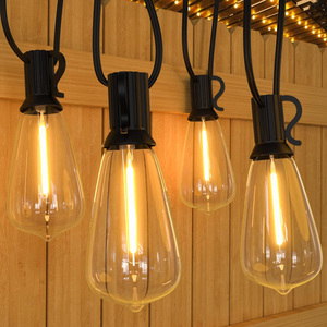 Bombillas LED ST38 Atenuables, Guirnalda de Luces de Exterior de 30 Metros, Impermeable IP65, Colgante para Exteriores, Porche, Jardín, Patio Trasero, Cafetería, PVC, <span class=keywords><strong>2700K</strong></span> - Product Image 4