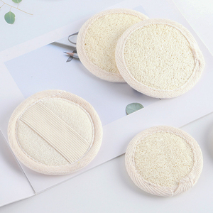 Éponge ovale naturelle et écologique OEM en luffa pour le visage – Usage domestique, exfoliante, portable, pour le corps et le démaquillage - Product Image 4