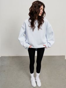 Sweatshirts coupés et cousus Pull à col rond unisexe Broderie de logo personnalisé 500gsm 100% coton Imprimé Sweat-shirt à col rond personnalisé - Product Image 5