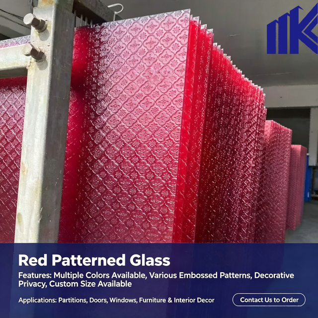 Custom Size Patterned Glass Cut to Size Wholesale Bulk Order Factory Direct Supply Fast Delivery Building Project Textured Glass