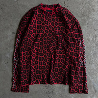 T-shirt à manches longues Yingling personnalisé avec impression, ourlet élastique, tricot gaufré, vente en gros, streetwear unisexe, coupe ample pour homme