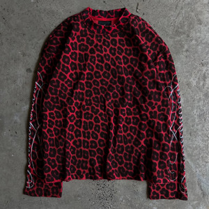 T-shirt a manica lunga personalizzata Yingling con stampa Ram Hem Emotion, in <span class=keywords><strong>maglia</strong></span> waffle, all'ingrosso, streetwear unisex, vestibilità ampia, da uomo - Product Image 4