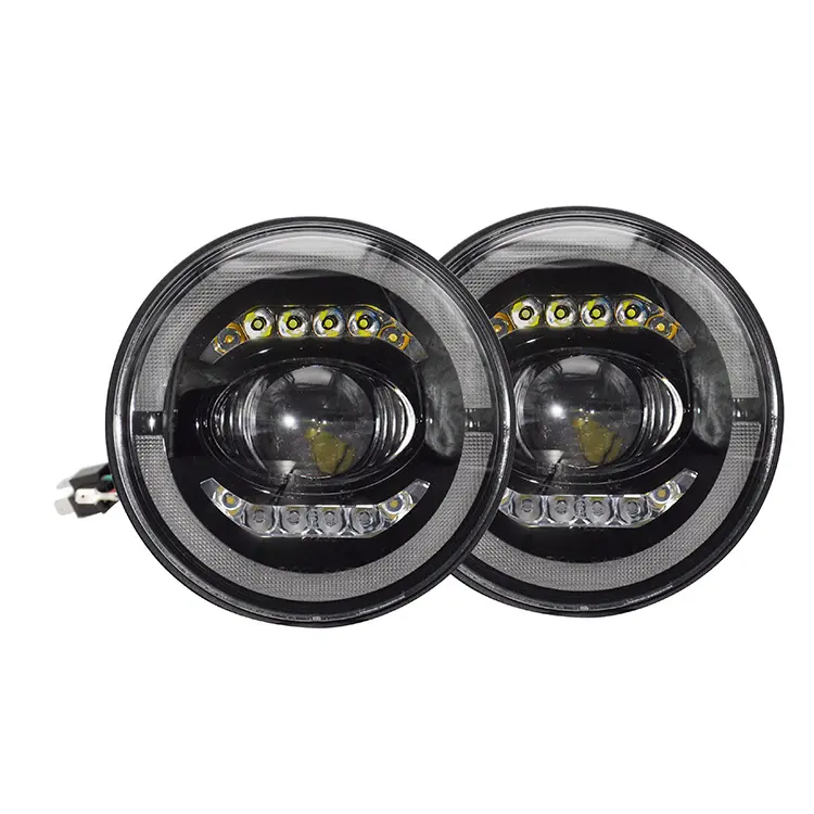 Ailead 2x Auto Led 7 pouces phares haute puissance rond étanche E-mark DOT phare de voiture pour Hummer tous modèles pour Jeep Wrangler