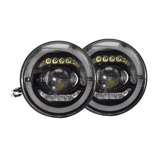 Ailead 2x Auto Led 7 Inch Headlights High Power Round Waterproof E-mark DOT Car Headlight For Hummer All model For Jeep Wrangler