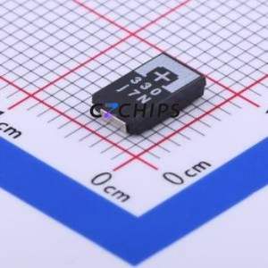 Condensador de Tántalo SMD 6TPE330MAP, 7.3x4.3mm (Capacitancia: 330uF) (Precisión: 20%) (Voltaje Nominal: 6.3V) - Product Image 1