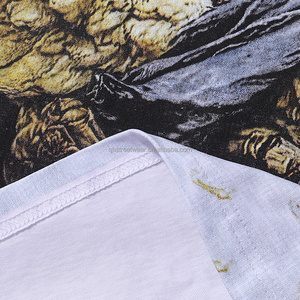 T-shirt da uomo di lusso con grafica Ali d'Angelo e stampa di lettere con strass, stile Y2K Hip Hop High Street, bianca oversize - Product Image 6